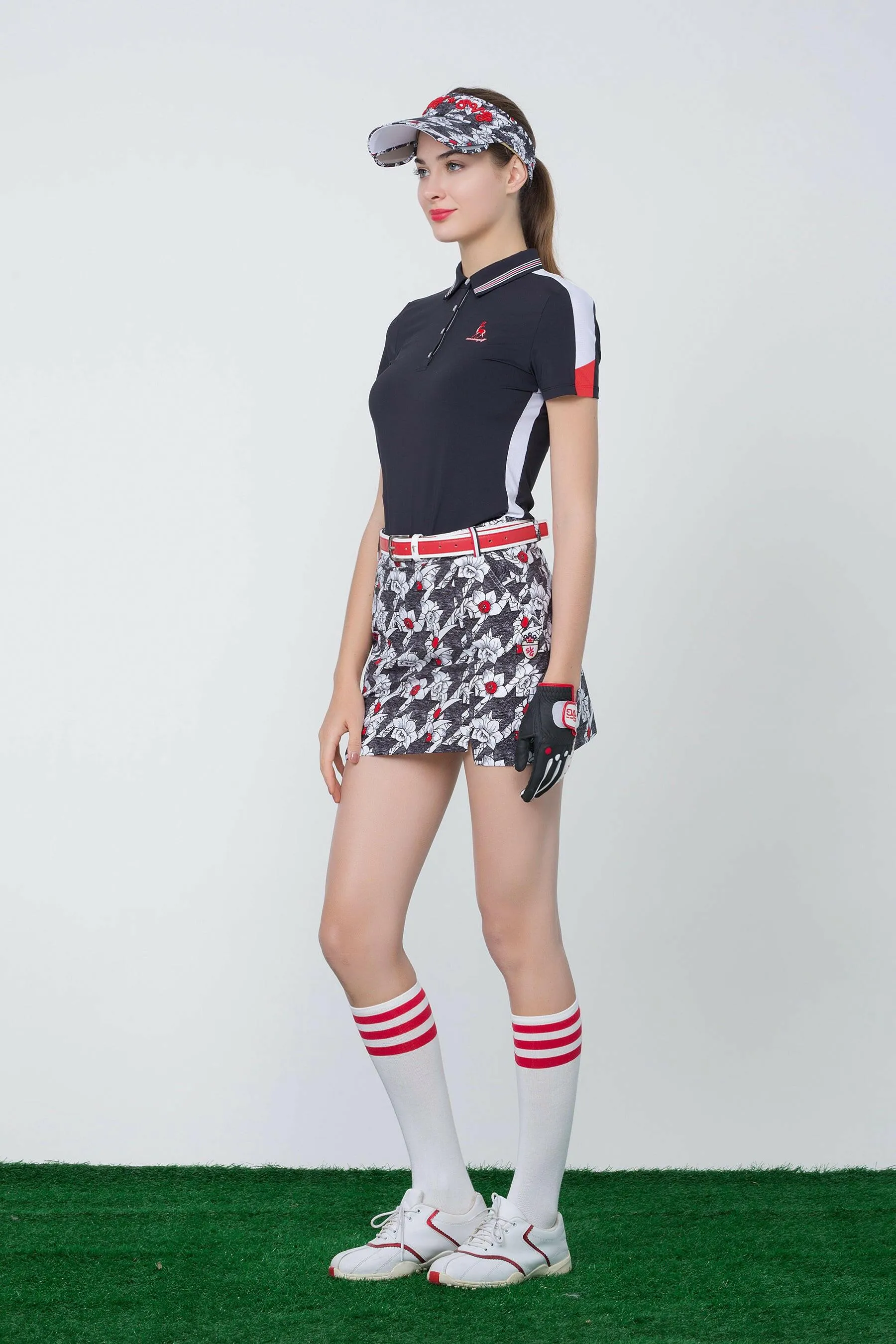 Heidelberg Houndstooth Asymmetric Skirt