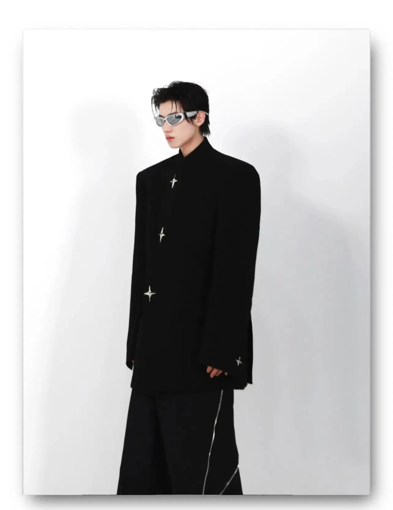 High Shoulder Black Jacket