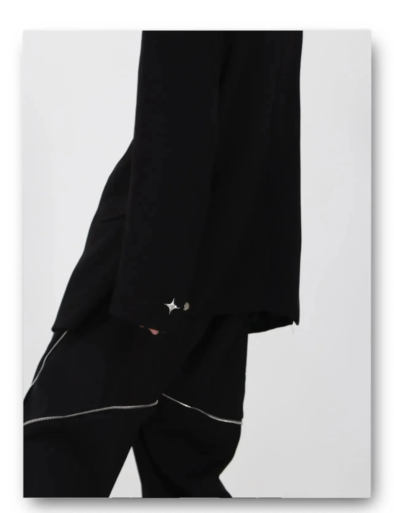 High Shoulder Black Jacket