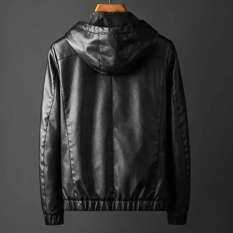 Hudson - Leather Hooded Jacket