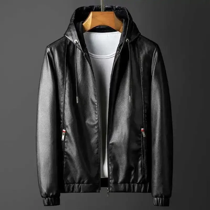 Hudson - Leather Hooded Jacket