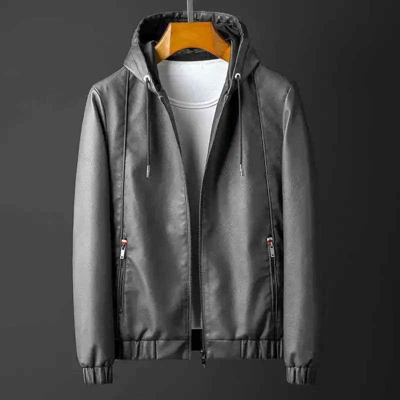 Hudson - Leather Hooded Jacket