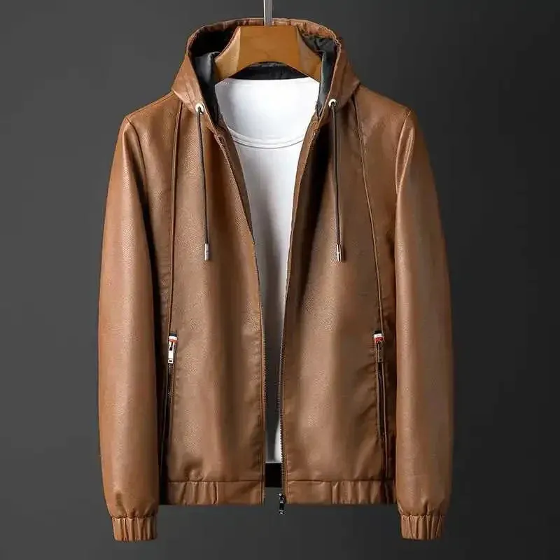 Hudson - Leather Hooded Jacket