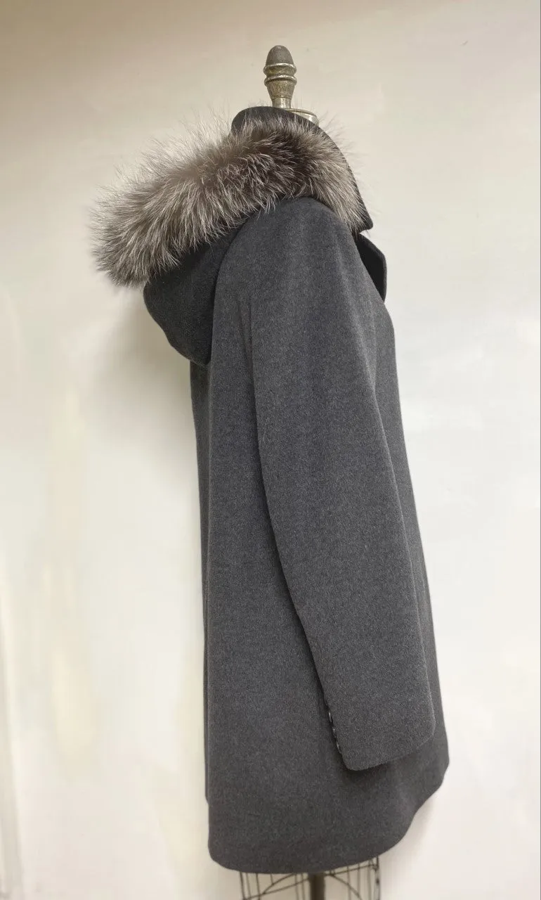 Jessica Car Coat -Detatachable  - 50% Cashmere & Wool Blend
