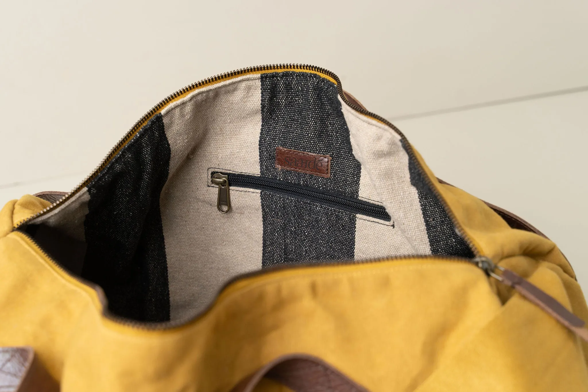 Journey Duffle Canvas Bag | Mustard