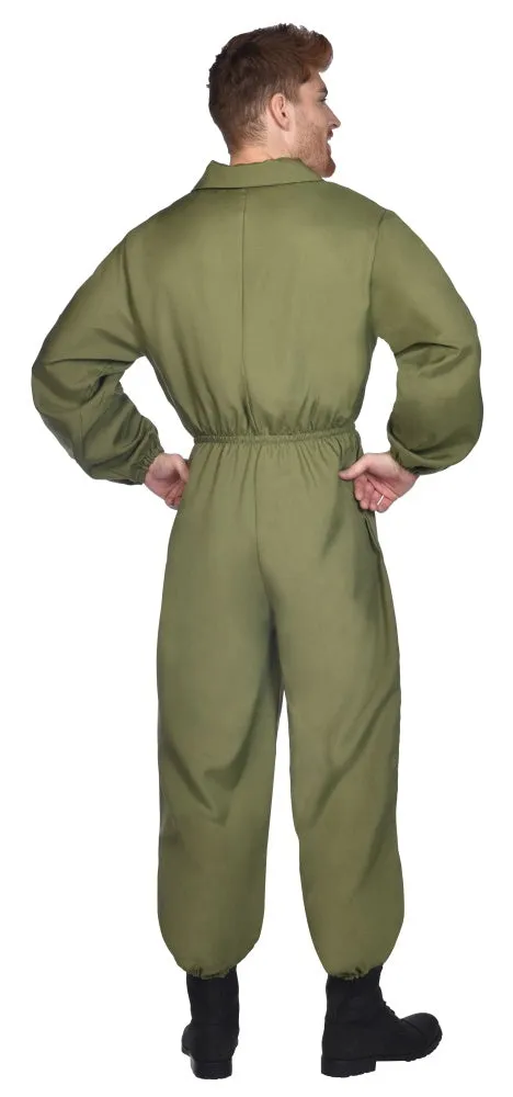 Kampfjet Pilot Overall Herrenkostüm