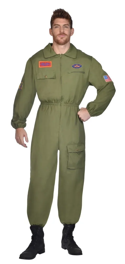 Kampfjet Pilot Overall Herrenkostüm