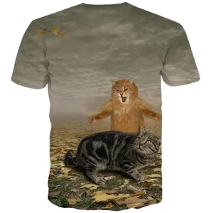 kitten shirt cat clothes art costume Cool men pet