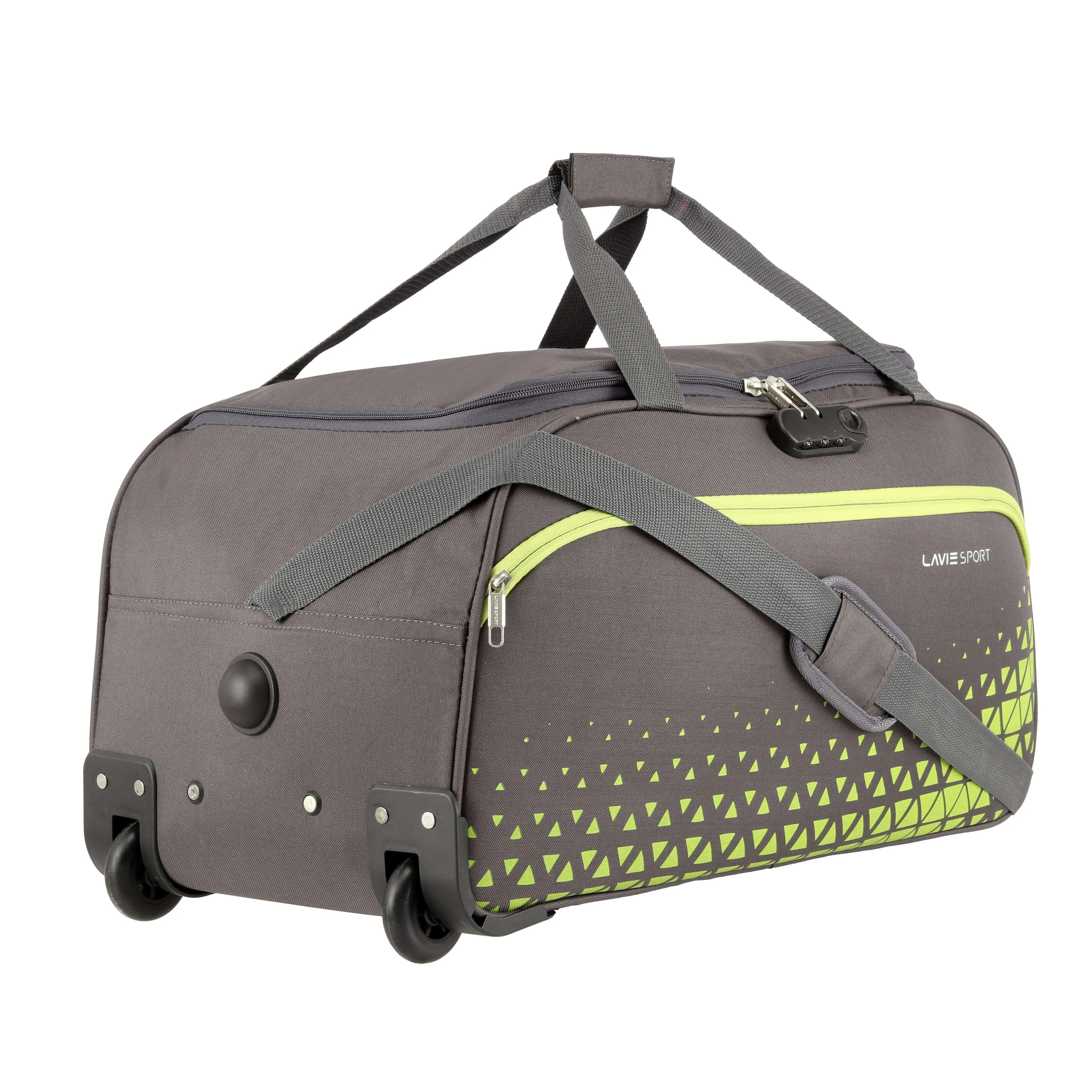 Lavie Sport 62 cms Anti-theft Arrow Wheel Duffle Bag | Dk. Grey