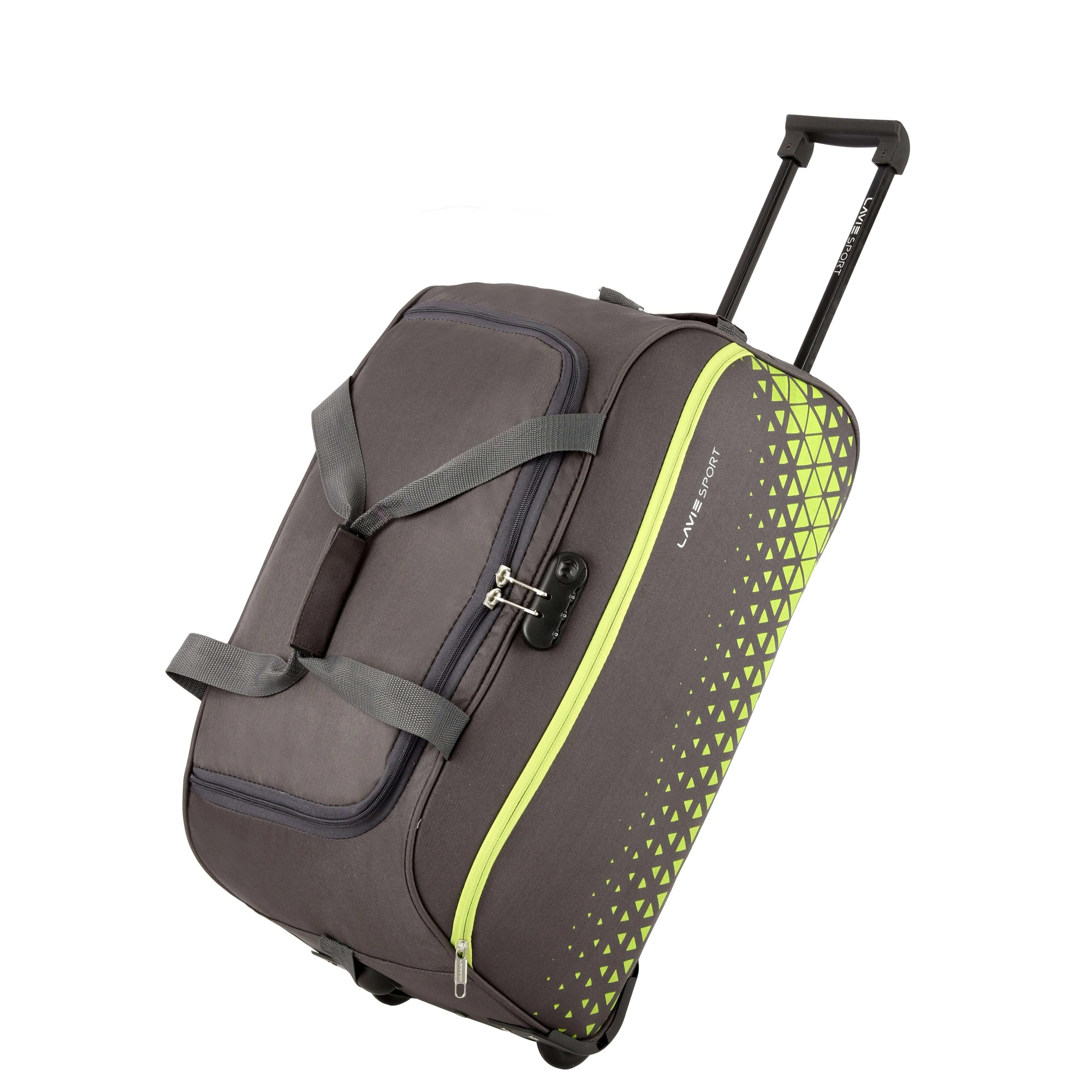 Lavie Sport 62 cms Anti-theft Arrow Wheel Duffle Bag | Dk. Grey