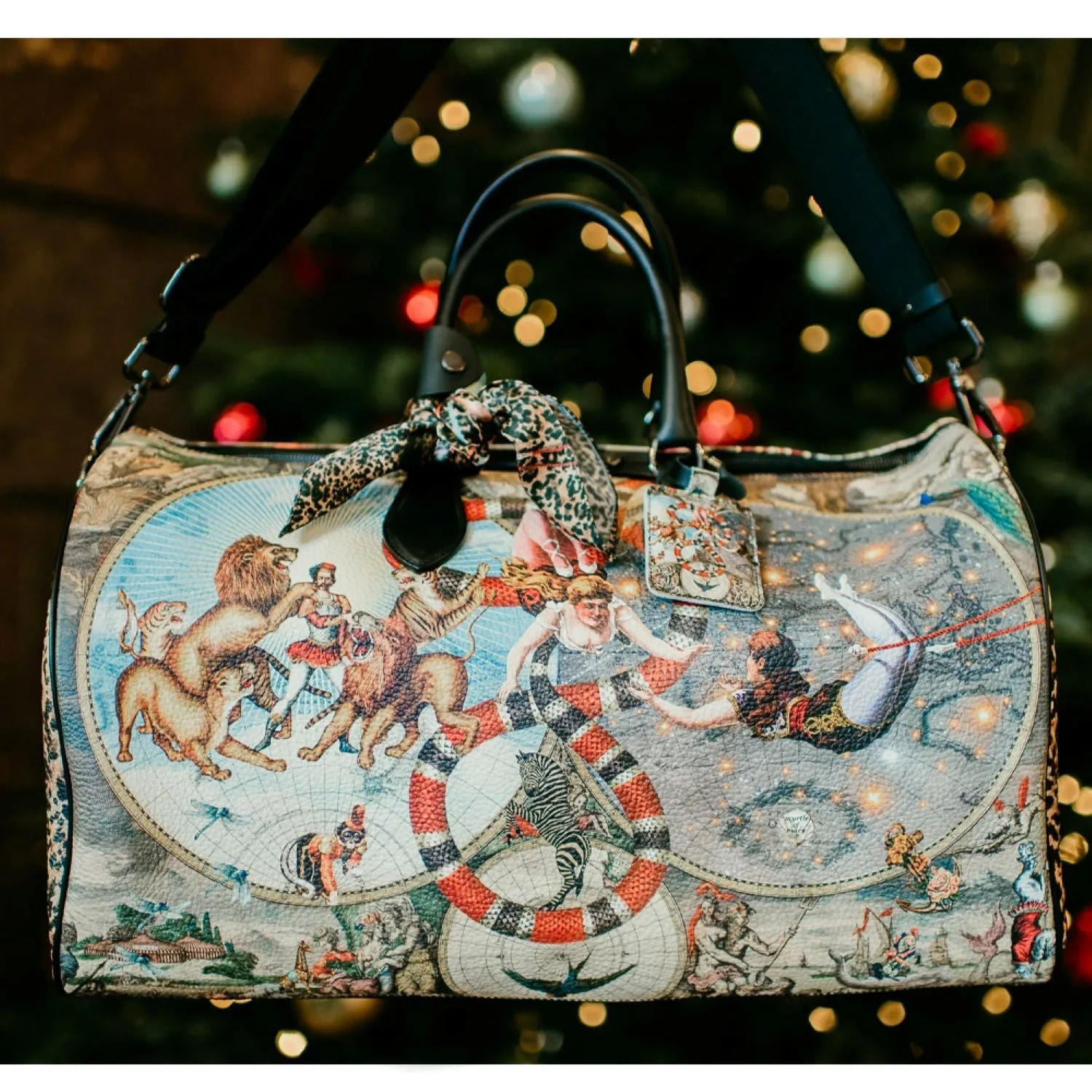 Le Cirque Du Monde Nappa Leather Duffle Bag