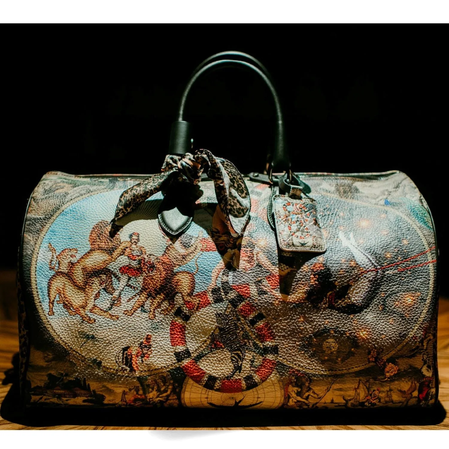 Le Cirque Du Monde Nappa Leather Duffle Bag