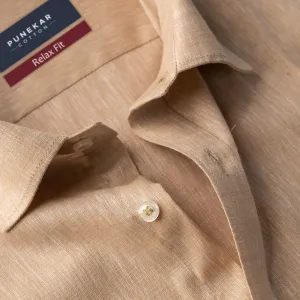 Light Tan Color Poly Cotton Shirt For Men