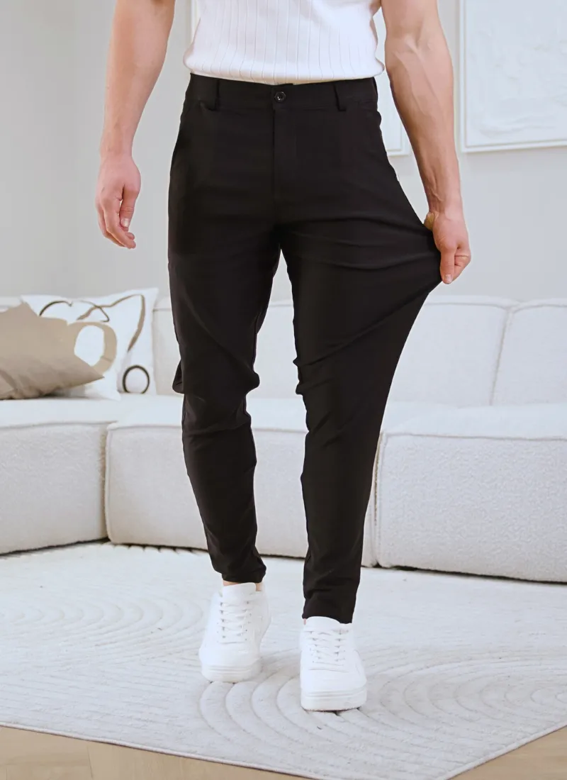 Lightweight chinos - black