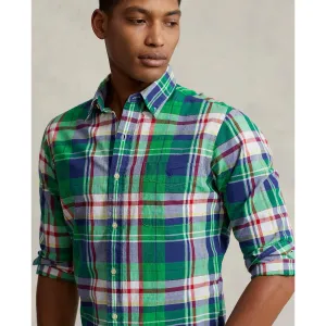 Madras Check Shirt - Green/Navy Multi