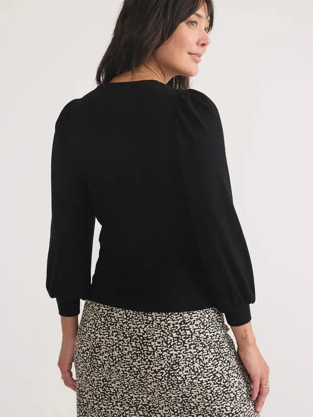 {Marine Layer} Lexi Rib Puff Sleeve Top