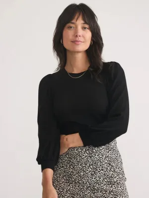 {Marine Layer} Lexi Rib Puff Sleeve Top