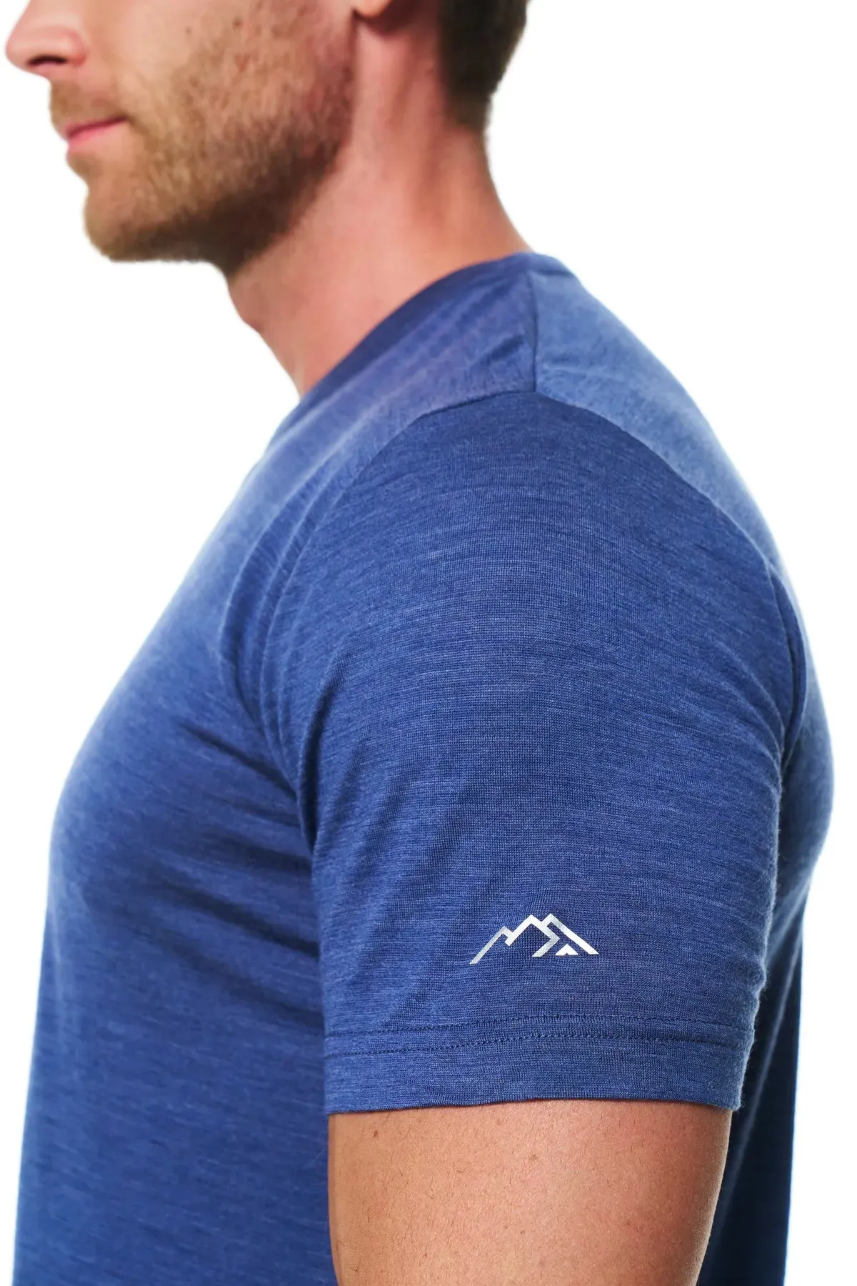 Men's Merino Wool Henley T-shirt 170 Windsor Blue