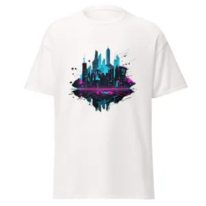 Neon AI Skyline Graphic Tee 8