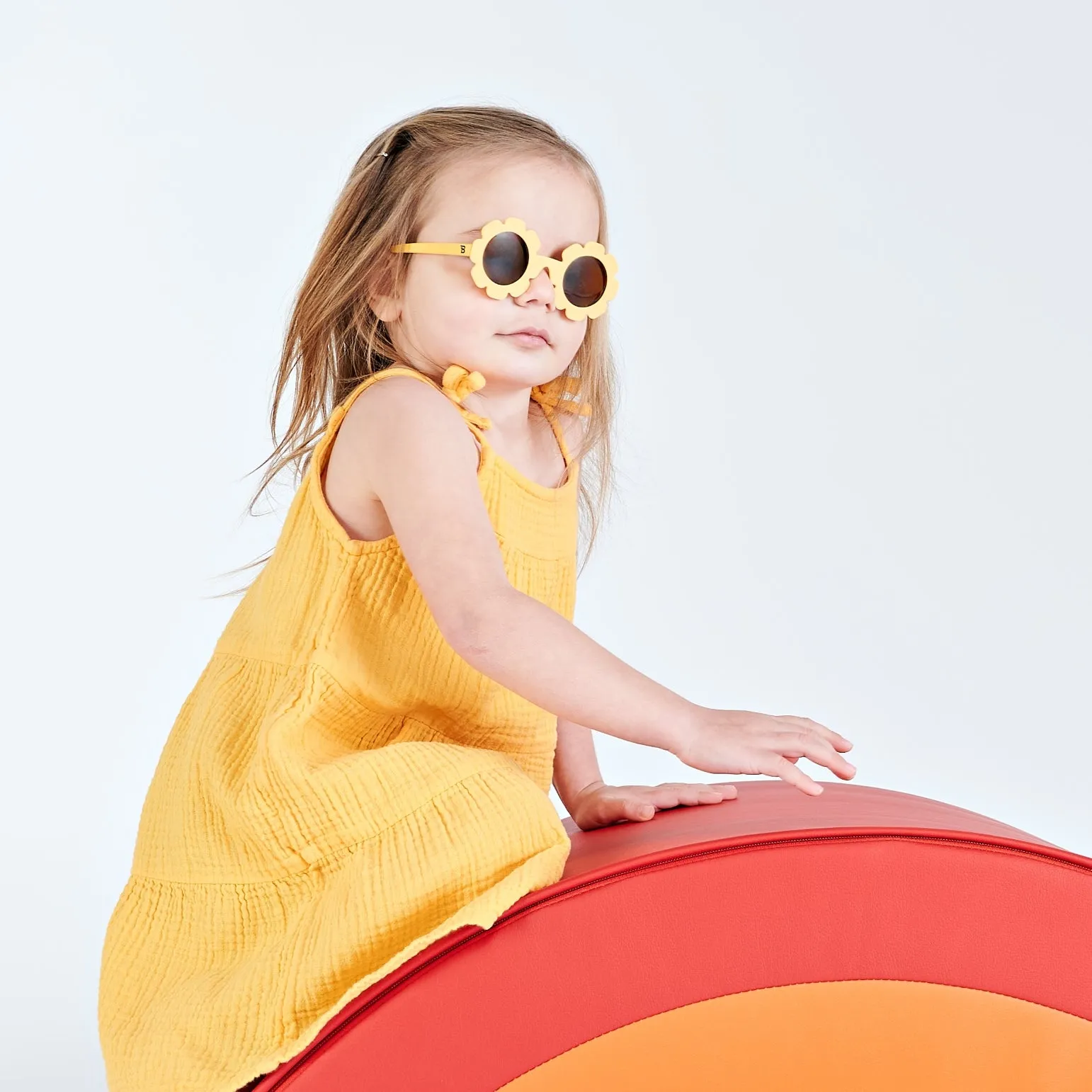 Non-polarized Flower Sunglasses | Mirrored " Sweet Sunflower"
