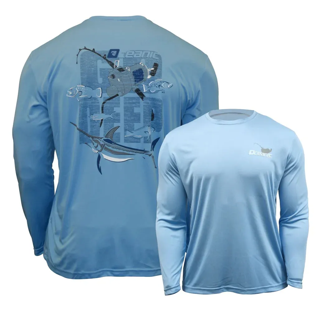 OCEANIC GO DEEP Mens Performance LS Tee