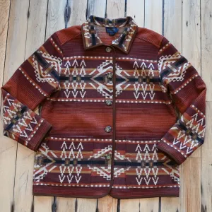 Pendleton Ladies Reversible Wool Coat in Beacon Rock Copper