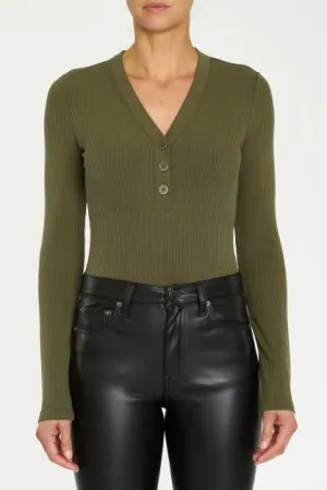 PIS Grayson Long Sleeve Bodysuit Olive