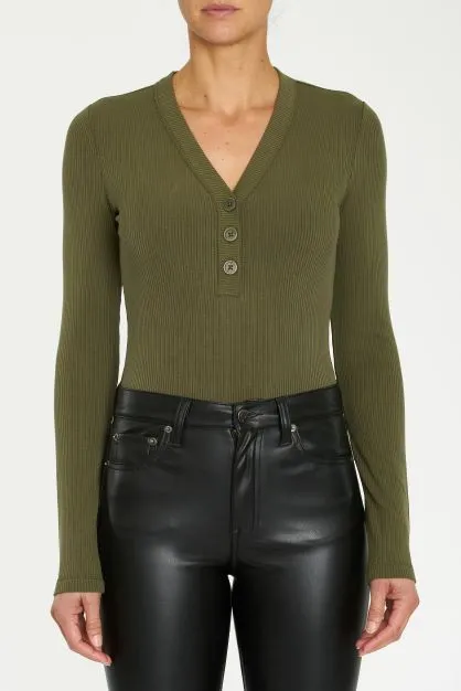 PIS Grayson Long Sleeve Bodysuit Olive