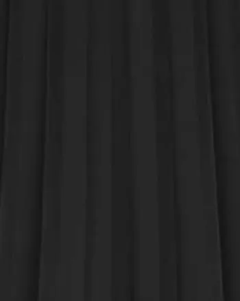 Pleated Midi Skirt in Noir | Noir