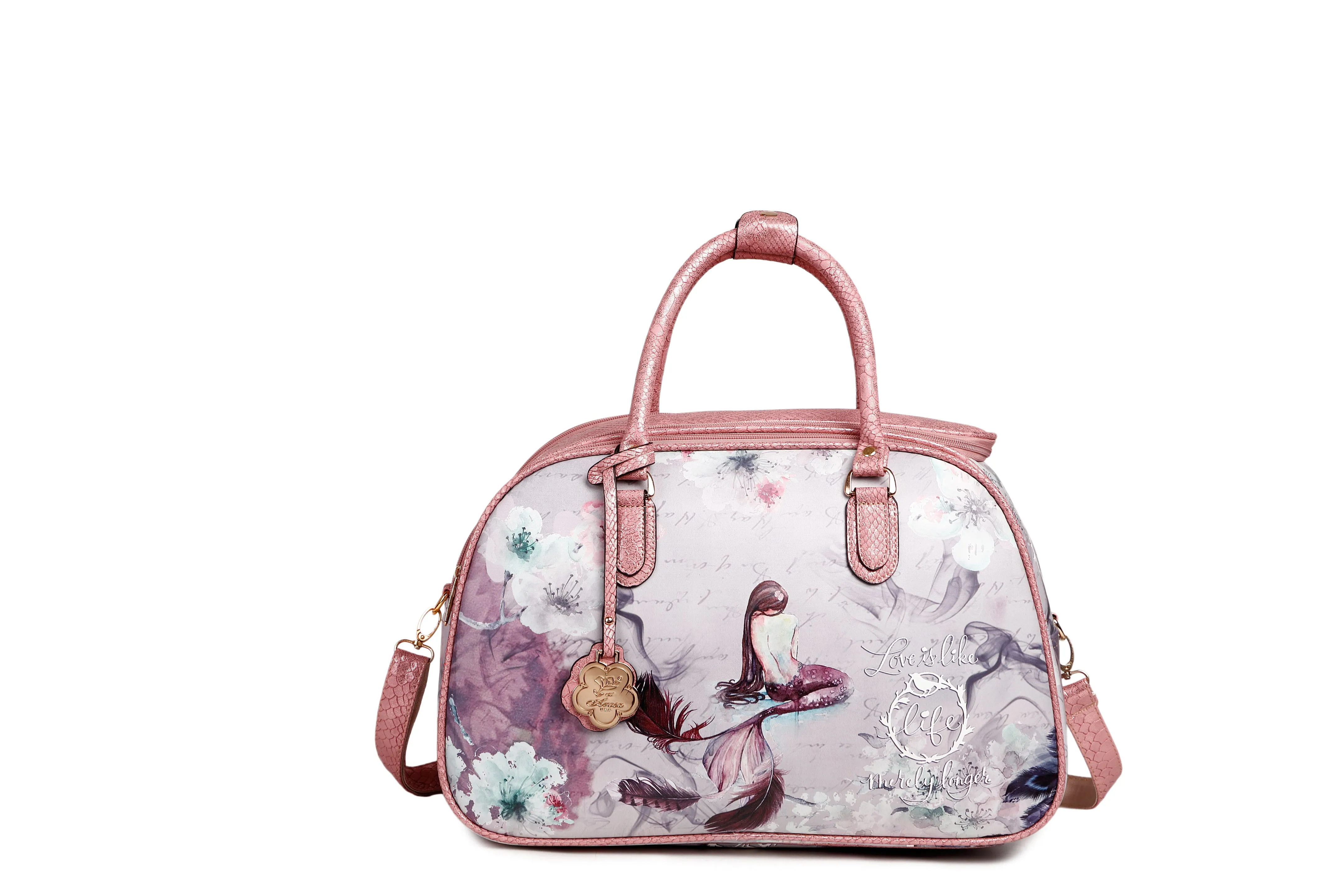 Princess Mera Large Rolling Duffel 2pcs/Set Travel Bag[BCD6988-6977]