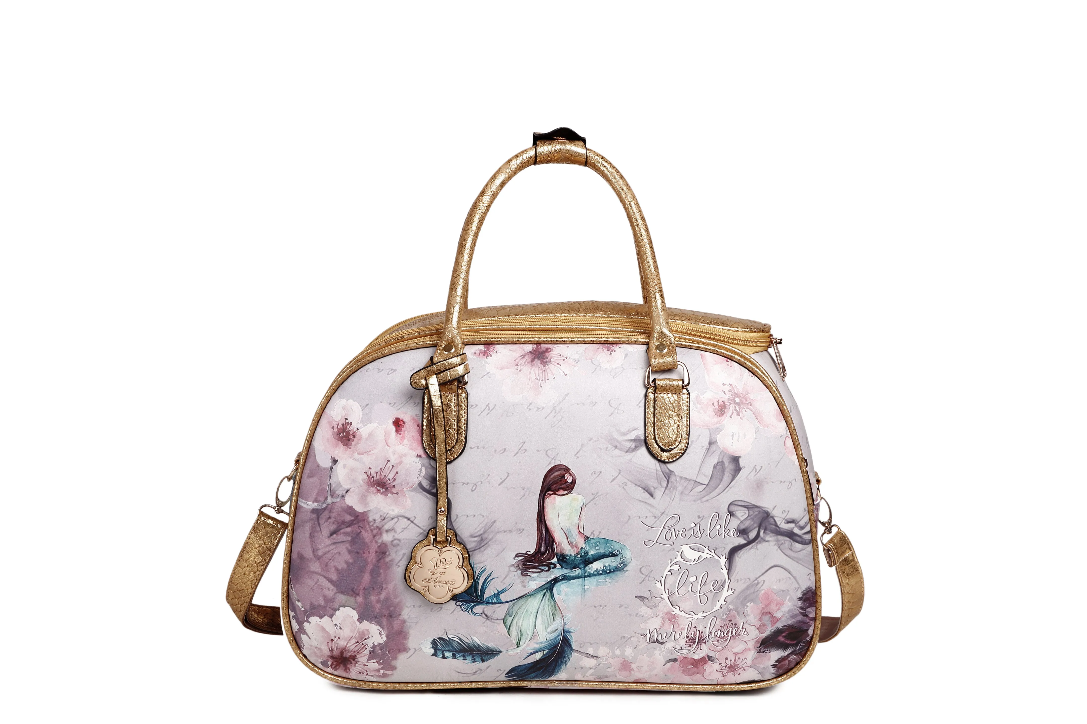 Princess Mera Large Rolling Duffel 2pcs/Set Travel Bag[BCD6988-6977]