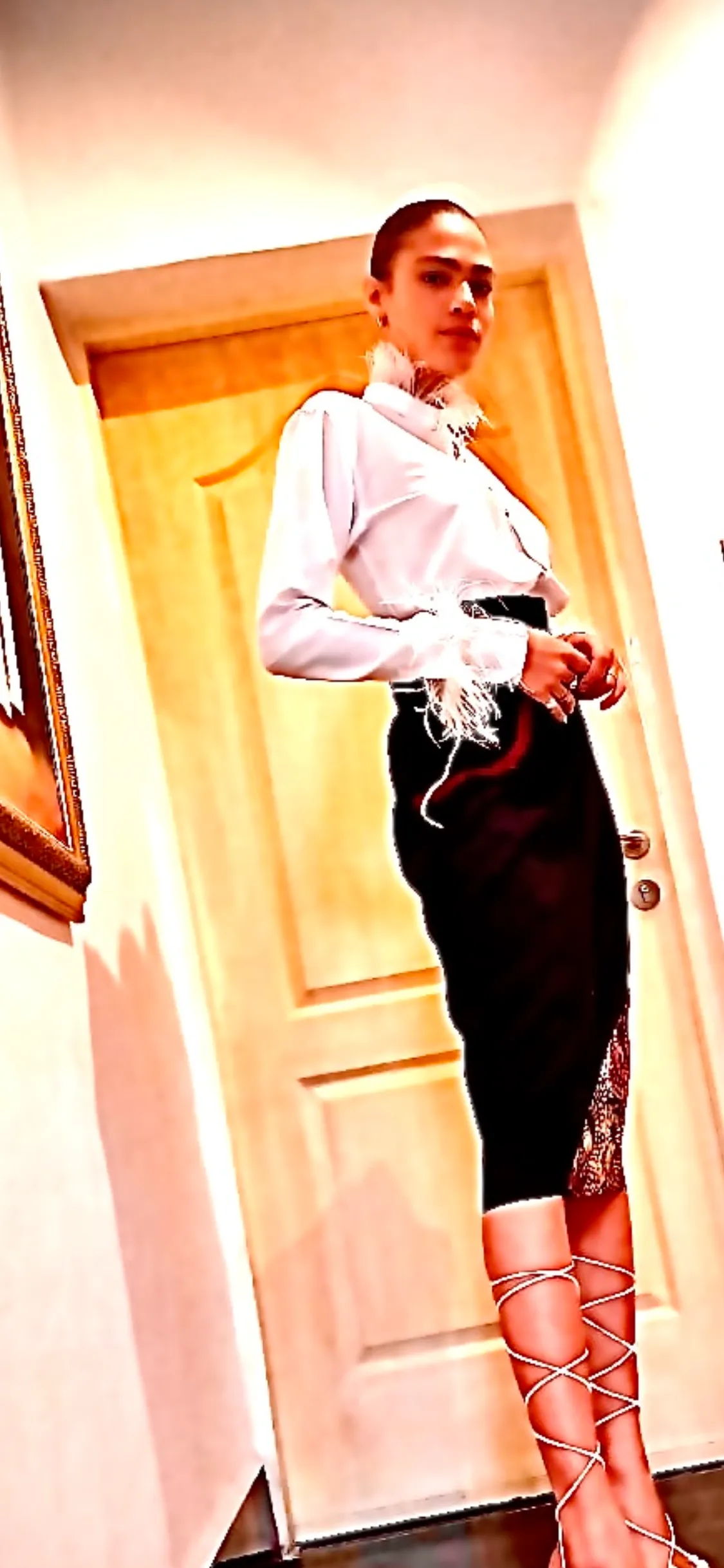Protocol Skirt with Adire Detail