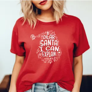 "Santa, I Can Explain" Funny Christmas Unisex T-Shirt