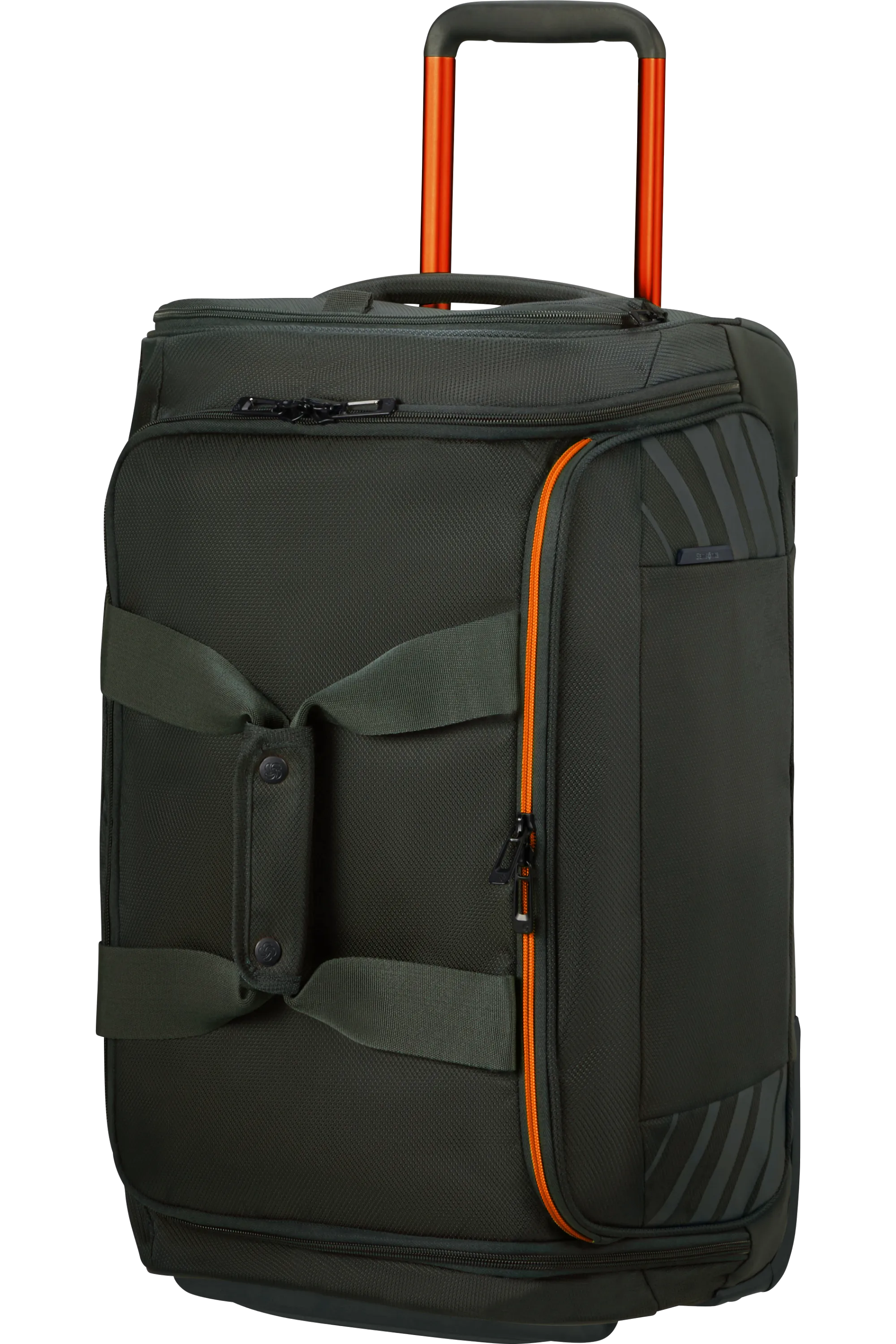 RESPARK Duffle with wheels 55cm - Forest Green/Orange