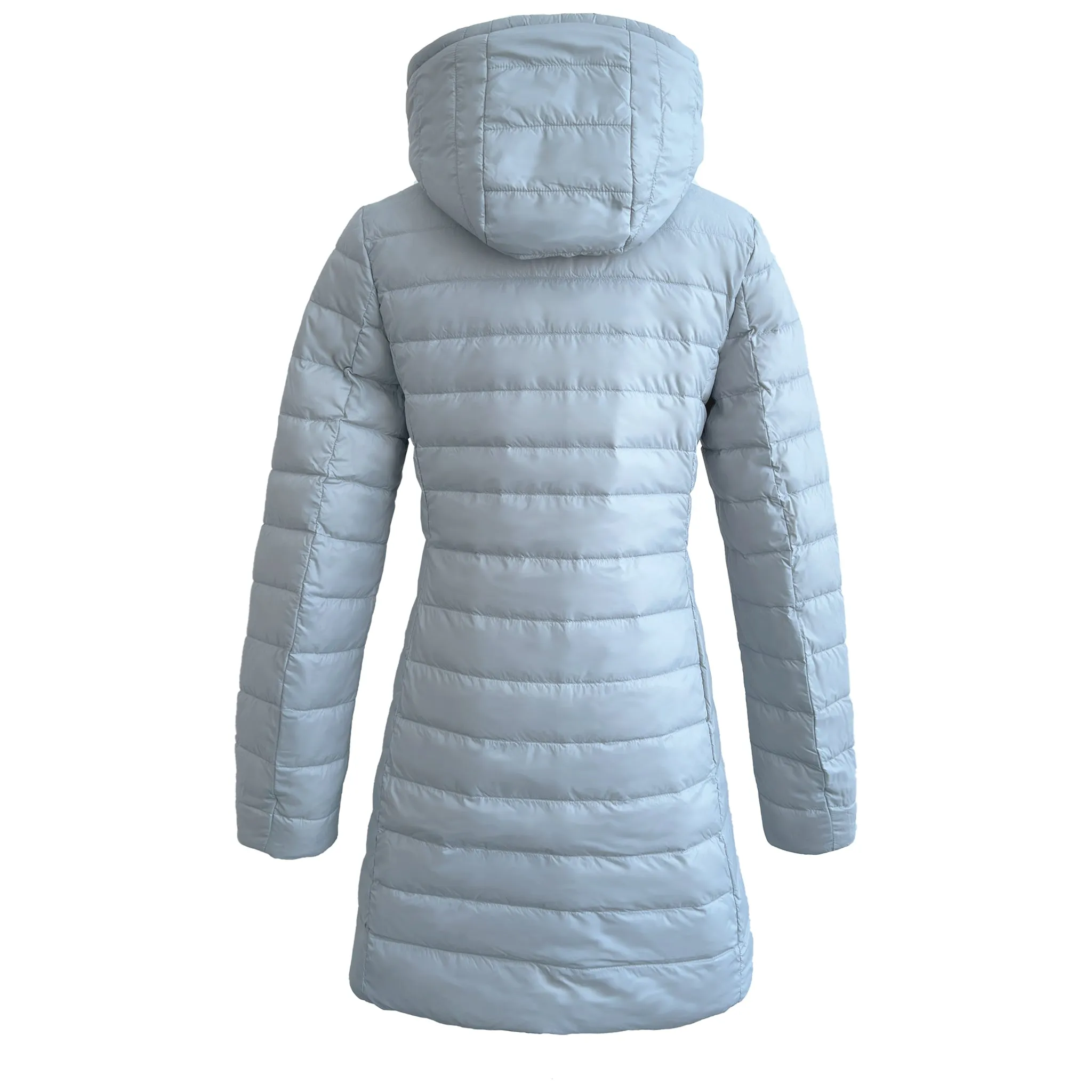 Reversible Silver Jaguar Duck Down Puffer Coat