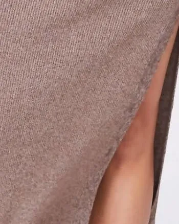 Rib Midi Skirt in Cocoa | Cocoa