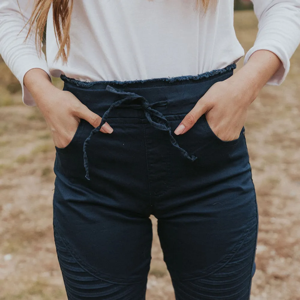 Ruby Biker Trousers (Navy)