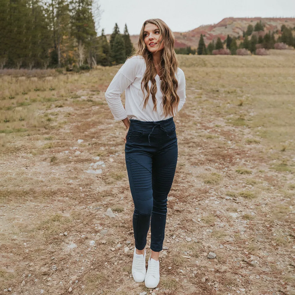 Ruby Biker Trousers (Navy)