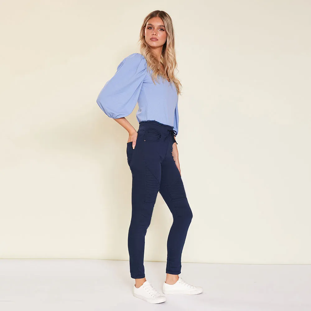 Ruby Biker Trousers (Navy)