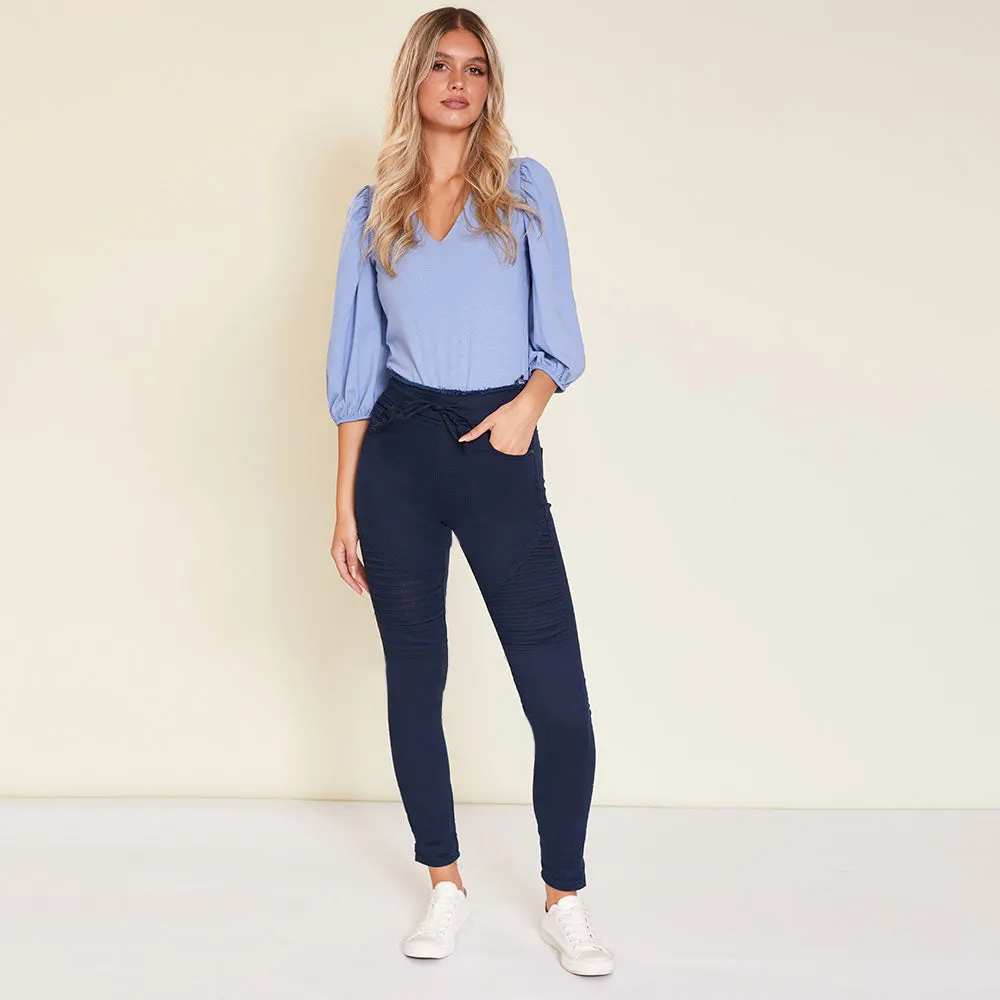 Ruby Biker Trousers (Navy)