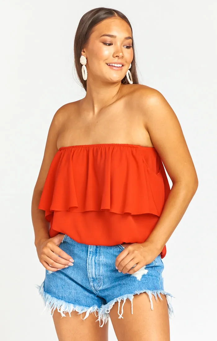 Ruffle Top ~ Bonfire