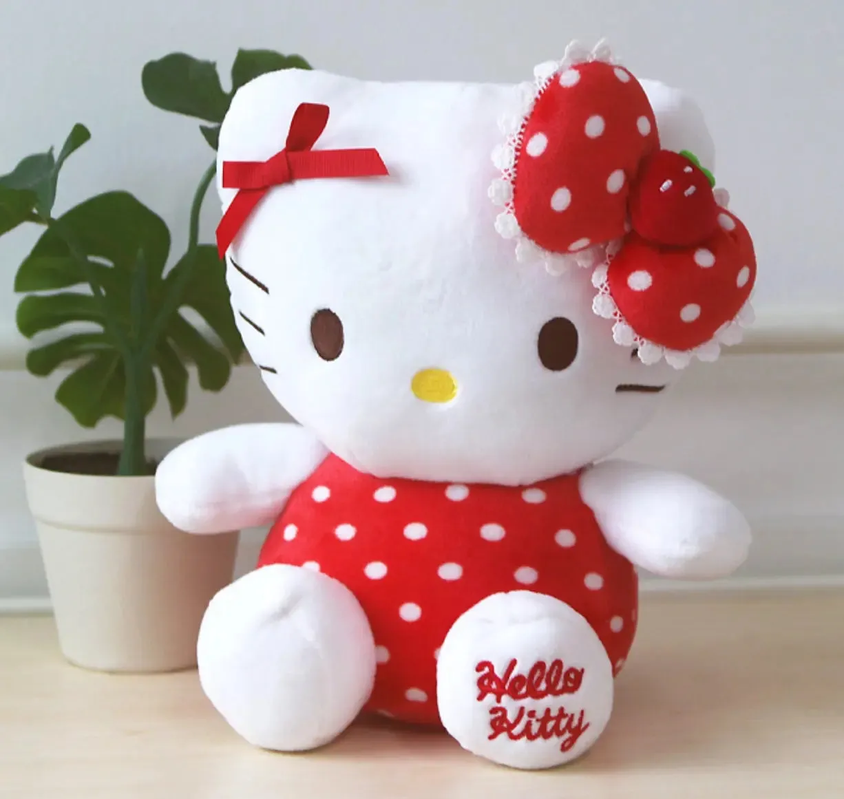 Sanrio Hello Kitty Strawberry & Ribbon Edition Plush