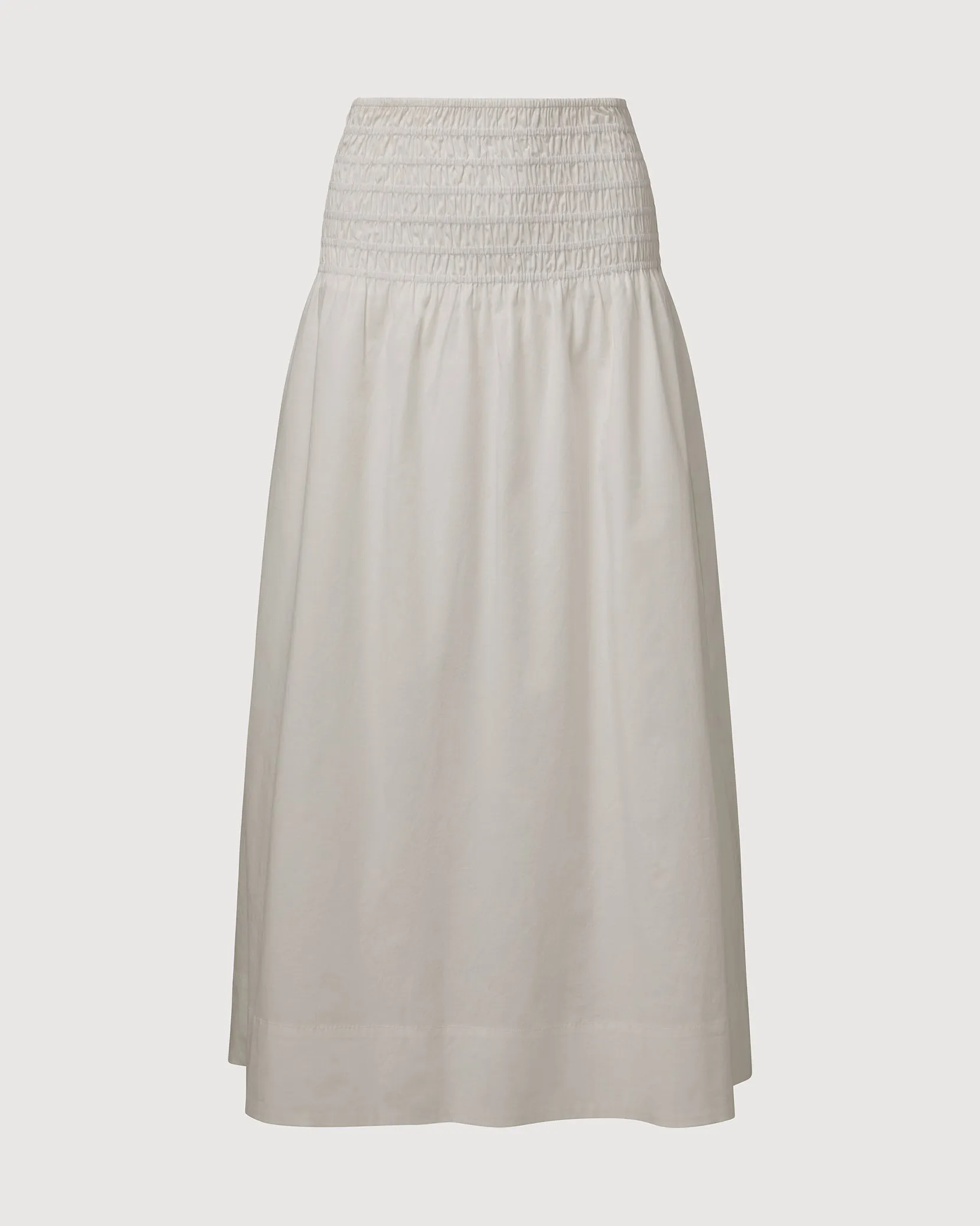 Smocked Midi Skirt
