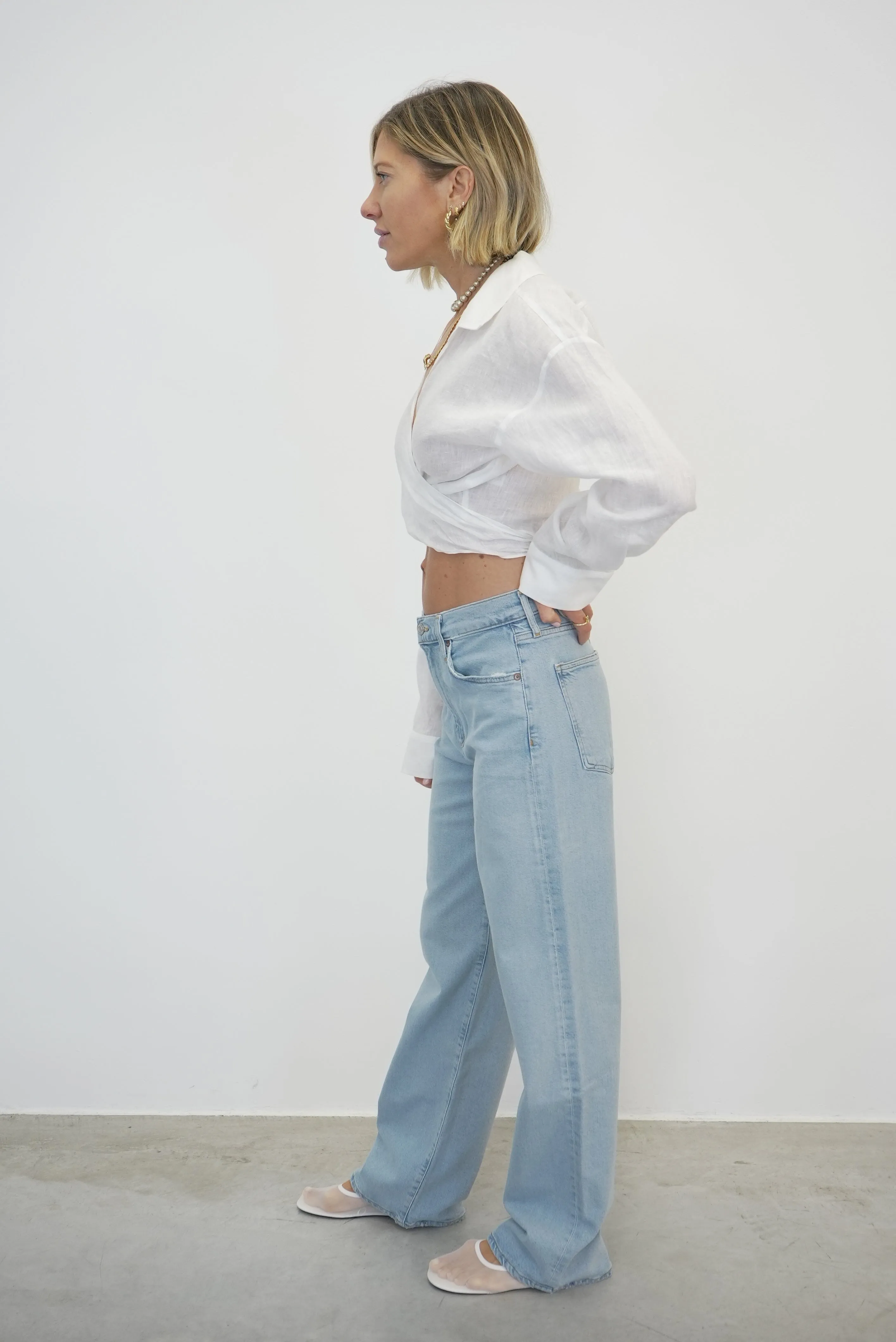 SOVO WRAP LINEN SHIRT