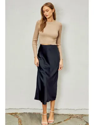 The Ninnie Midi Skirt - Black