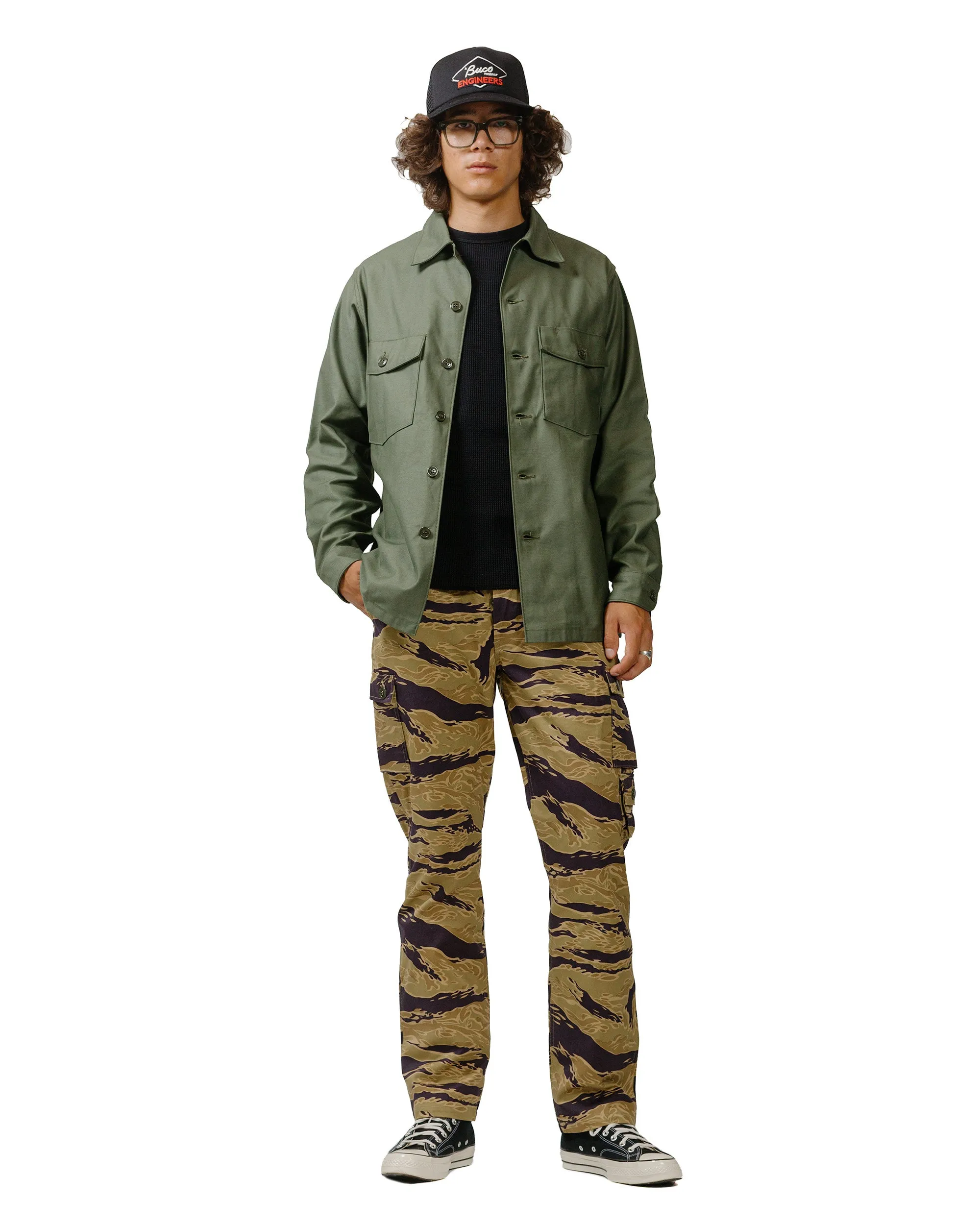 The Real McCoy's MC24018 Waffle Thermal Shirt S/S Black