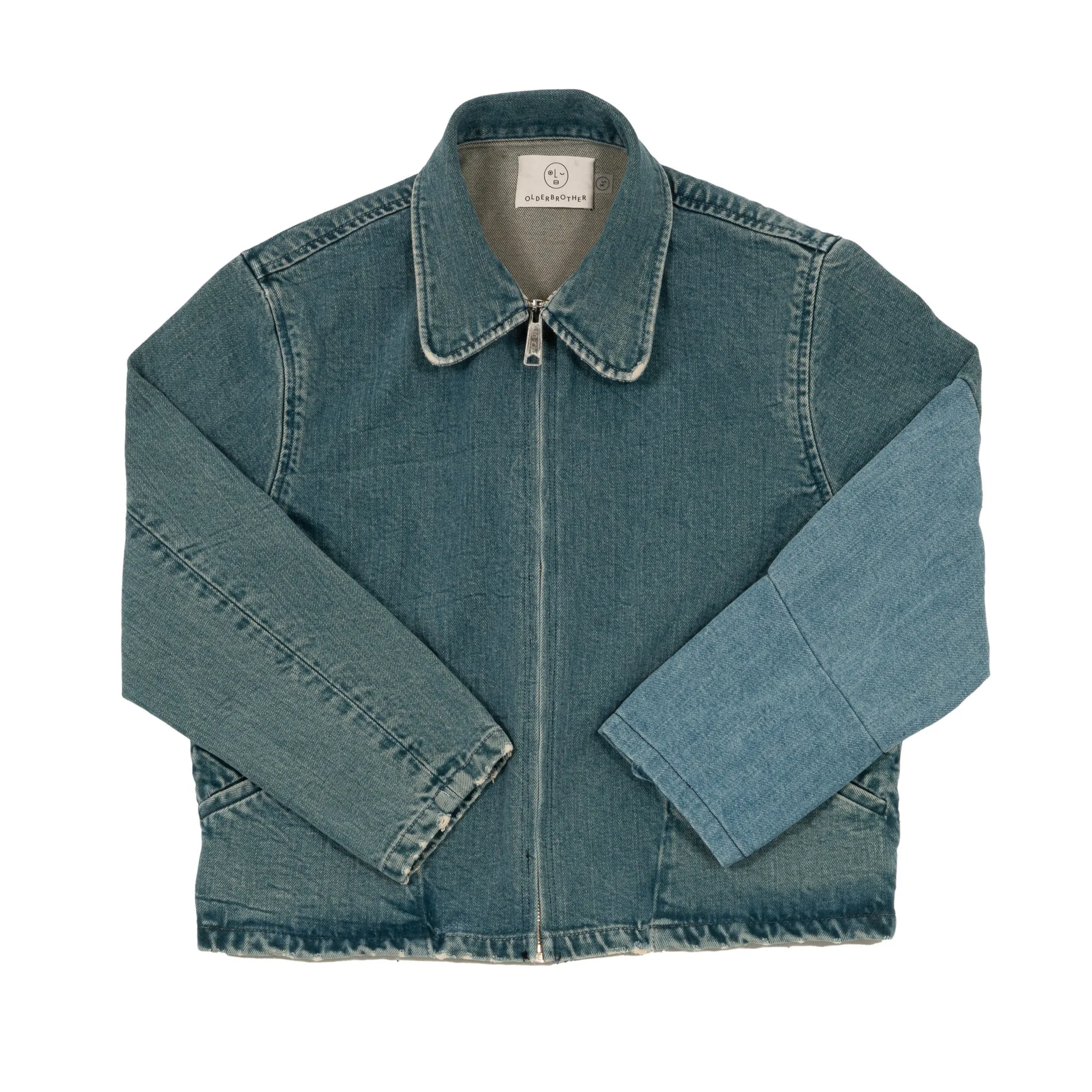 Tile Patch Zip Jacket - Denim