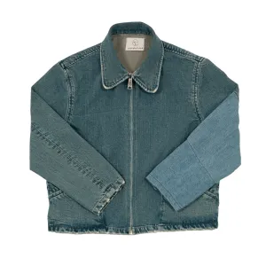 Tile Patch Zip Jacket - Denim