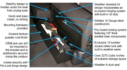 Tuffy Security Under Rear Seat Lockbox - 2009-2014 F150