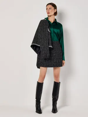 Tweed A-Line Mini Skirt